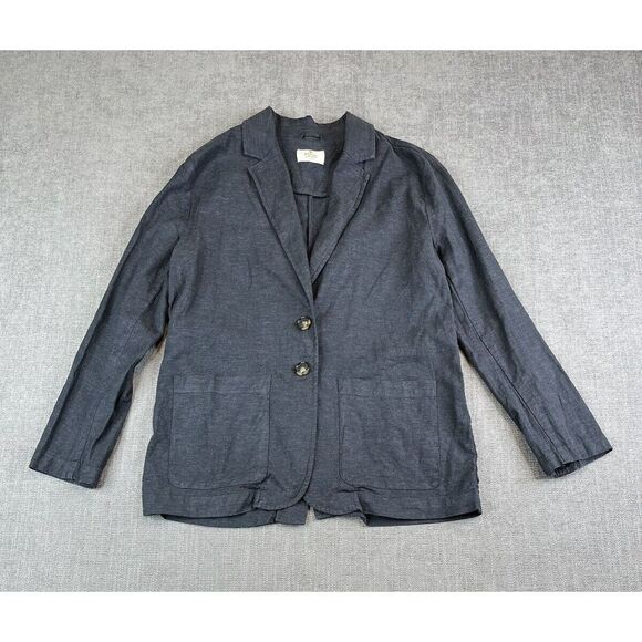Marine Layer Blazer Womens (XS) Gray Flora Hemp Unstructured Two Button Jacket - Picture 2 of 7